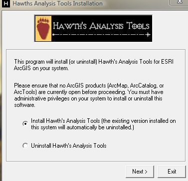 ΠΑΡΑΡΤΗΜΑ Εγκατάσταση Hawths Analysis Tools Για την πραγµατοποίηση των δειγµατοληψιών γίνεται εγκατάσταση µιας πρόσθετης επέκτασης (extension) που ονοµάζεται Hawths Tools.