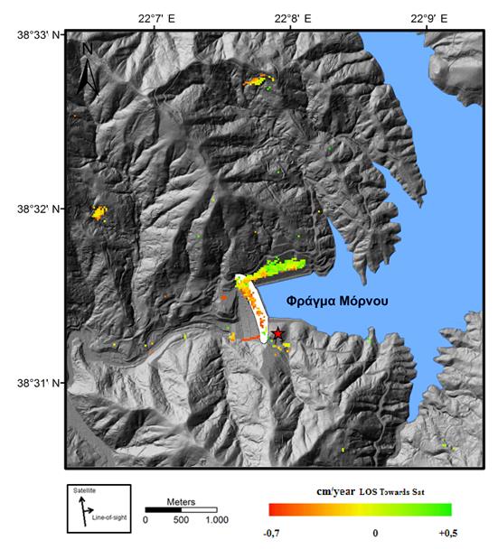6.2 Ανάλυση σε τοπική κλίμακα (Local scale) Στην ενότητα αυτή παρουσιάζονται τα αποτελέσματα της επεξεργασίας των δεδομένων που έγιναν τοπικά στο φράγμα του Μόρνου για την χρονική περίοδο 2003-2010.