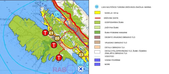 Izvod iz kartografskog prikaza Prostornog plana Primorsko-goranske županije (Službeno glasilo PGŽ 32/13) Slika 2.2.1.-1.