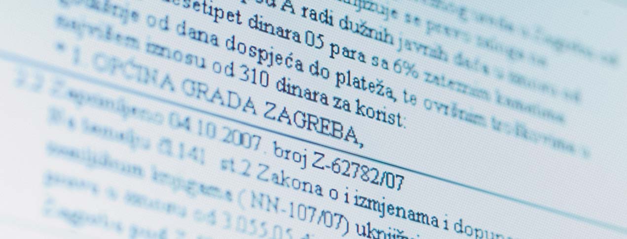 Na ugovorima se uvijek ovjerava potpis one osobe koja svoje pravo ograniëava, optereêuje, ukida ili prenosi na drugu osobu. Za poslove ovjere potpisa nadleæni su javni biljeænici.
