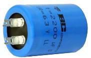 Electrolytic Capacitors Radial (4-pin) μ Rated oltage Length L CCK.16.10000 10000 16 30.5 47 CCK.63.2200 2200 63 30.5 47 CCK.63.4700 4700 30 40 ishay CCK.100.2200 2200 100 35.