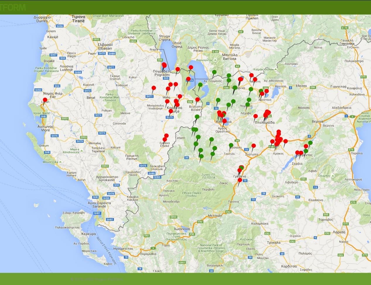 Ο σύνδεσμος Brokers Map οδηγεί στο διαδραστικό χάρτη προβολής των εμπλεκόμενων φορέων (βλ. εικόνα 3).