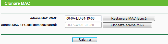 1) Conectați-vă la router, selectați meniul Rețea în partea stangă a browser-ului, și apoi selectați sub-meniul "WAN".