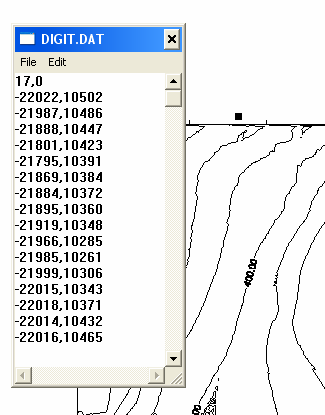 Σχήμα 5.1: Παράθυρο διαλόγου της εντολής Digitize Στο παράθυρο αυτό υπάρχουν τέσσερις περιοχές.