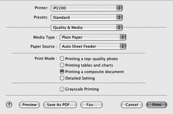 Εκτύπωση µε Macintosh 1 Από το µενού [File/Αρχείο] της εφαρµογής σας, επιλέξτε [Page Setup/ ιαµόρφωση σελίδας]. 2 Επιλέξτε το µοντέλο του εκτυπωτή σας στην επιλογή [Format for/ Μορφοποίηση για].