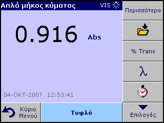 Εξελιγμένες λειτουργίες Λειτουργία μέτρησης: 1. Για επιλογή της απαιτούμενης λειτουργίας, αρχίστε πατώντας τη λειτουργία μέτρησης. 2.