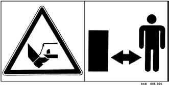 Προειδοποιητικά σήματα Σήμα CE Το σήμα CE που πρέπει να αναφέρεται από τον κατασκευαστή δηλώνει προς τα έξω τη συμμόρφωση της μηχανής με τους όρους των οδηγιών για τις μηχανές και με άλλες σχετικές
