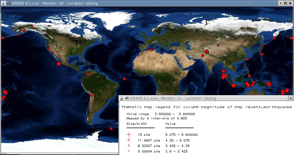 WebGIS: Ενσωμάτωση των πηγών Το GRASS στον Παγκόσμιο Ιστό δεδομένων Παρακολούθηση σεισμών σε πραγματικό