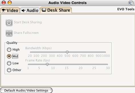 Εικόνα 66 Whiteboard Πιο δεξιά υπάρχει το πλήκτρο µε τις ρυθµίσεις ήχου, video και screen sharing.