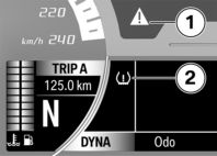 3 Στάθμη λαδιού ( 41) με Dynamic ESA SA 26 Τάση ηλεκτρικού κυκλώματος οχήματος Ενδείξεις z 1 Θερμαινόμενα γκριπ ενεργοποιημένα Με θερμαινόμενη σέλα SA 2 Θέρμανση σέλας οδηγού ενεργοποιημένη 3