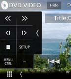 DVD/ VCD Λειτουργίες αναπαραγωγής ÑÑΟθόνη βίντεο Η οθόνη ελέγχου εξαφανίζεται όταν δεν εκτελείται καμία λειτουργία για 5 δευτερόλεπτα. ÑÑΠίνακας λειτουργιών Αγγίξτε στην αριστερή πλευρά της οθόνης.