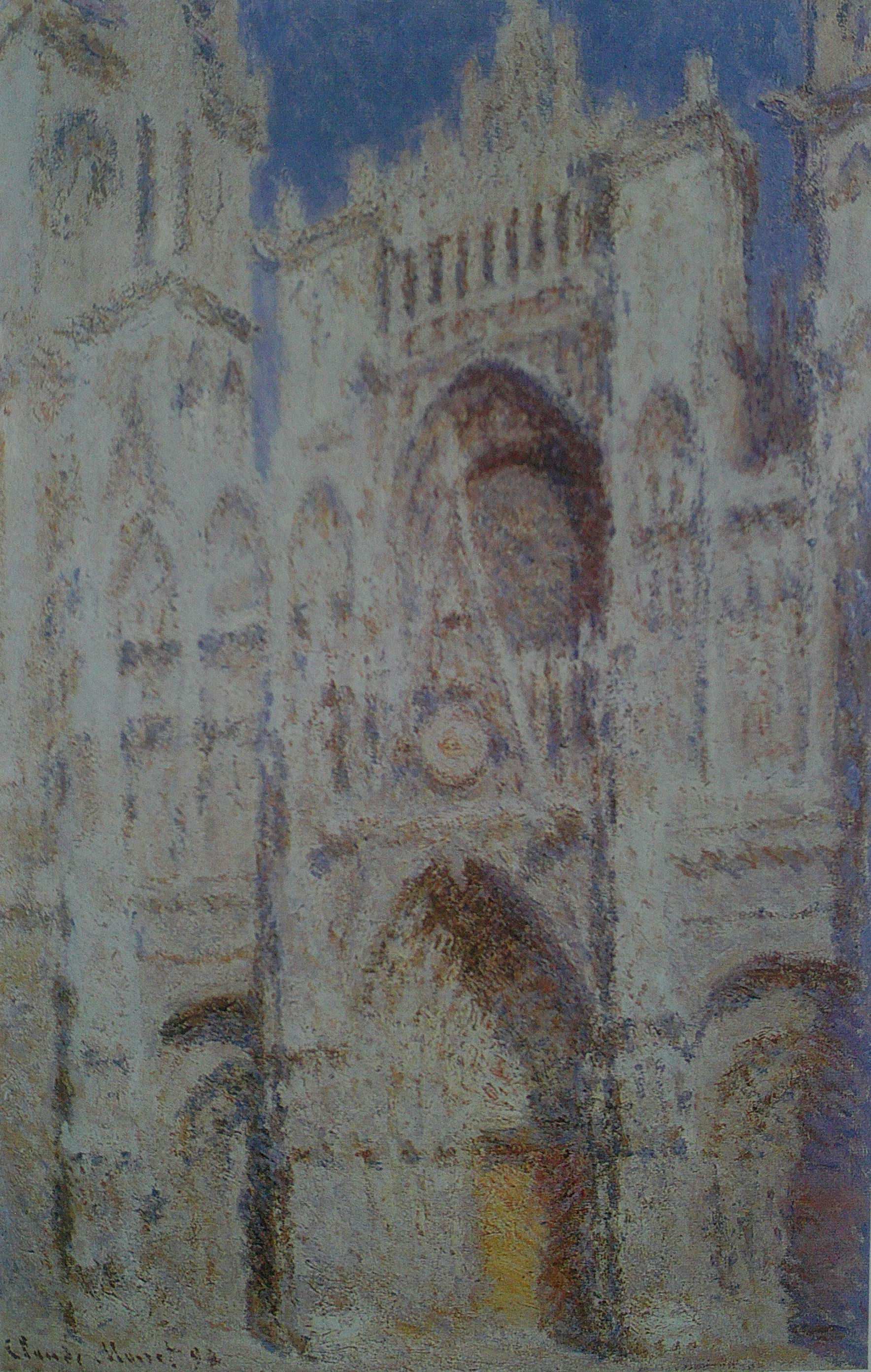 Τίτλος: Ο καθεδρικός ναός της Ρουέν Καλλιτέχνης: Μονέ Χρονολογία: 1894 Περιγραφή: Εδώ ο Μονέ επεξεργάστηκε την τεχνική του ιµπρεσιονισµού ακόµη περισσότερο.