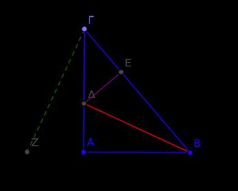 ΘΕΜΑ 2 Δίνεται ορθογώνιο τρίγωνο ΑΒΓ (Α=90 0 ) και η διχοτόμος του ΒΔ.