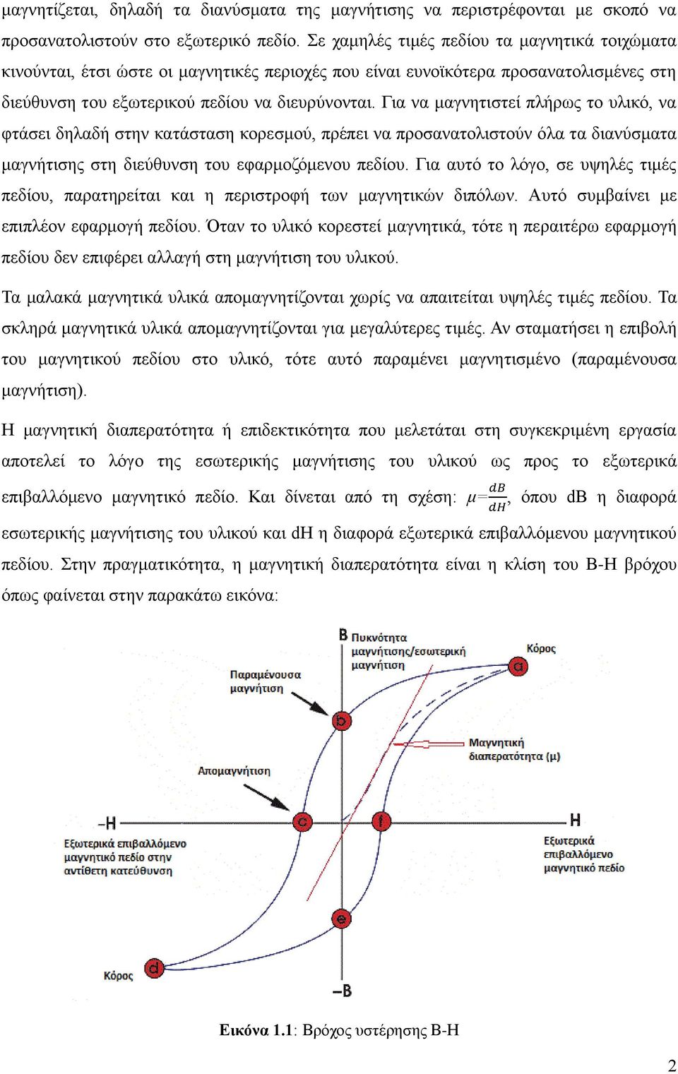 Γηα λα καγλεηηζηεί πιήξσο ην πιηθφ, λα θηάζεη δειαδή ζηελ θαηάζηαζε θνξεζκνχ, πξέπεη λα πξνζαλαηνιηζηνχλ φια ηα δηαλχζκαηα καγλήηηζεο ζηε δηεχζπλζε ηνπ εθαξκνδφκελνπ πεδίνπ.