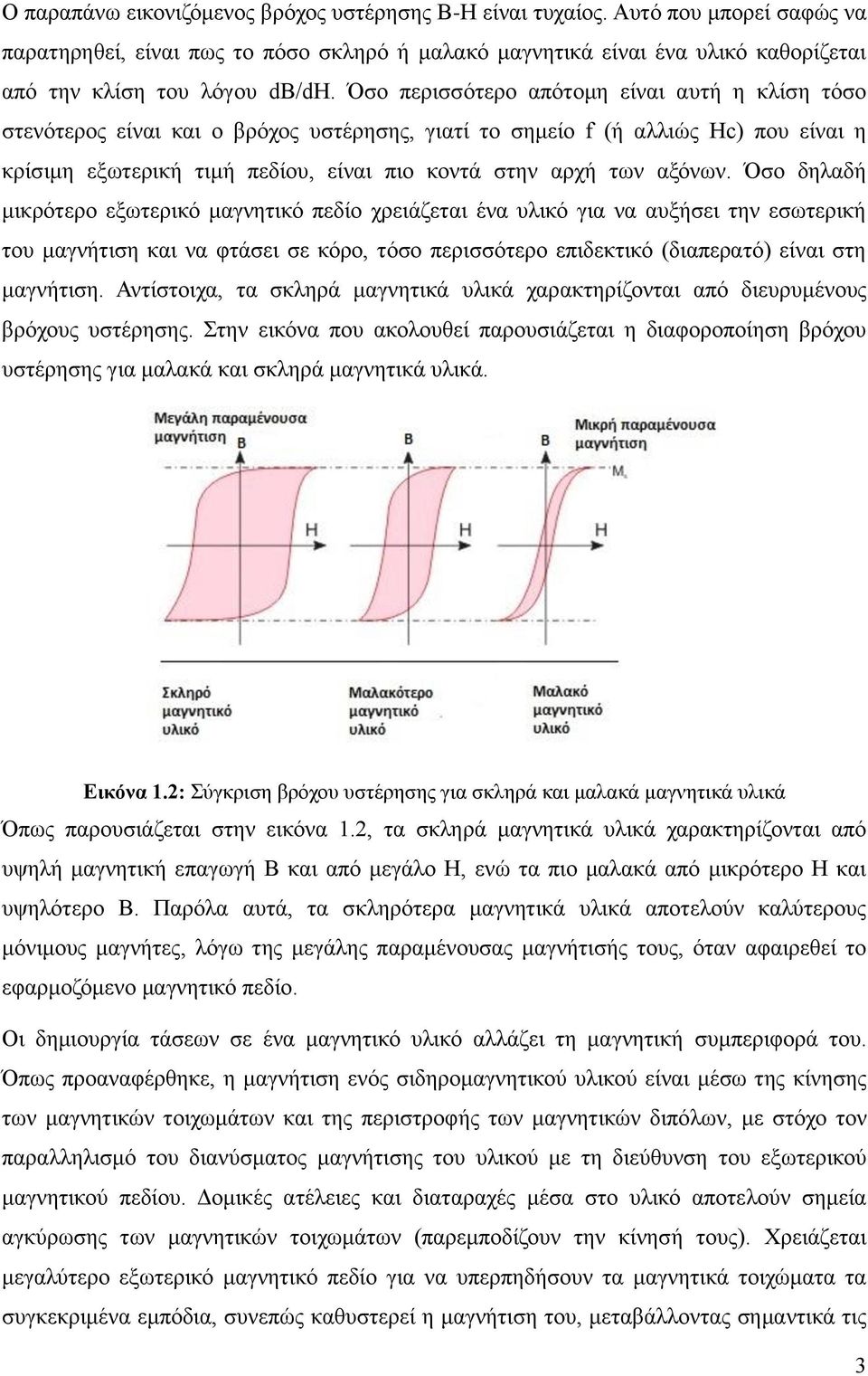 Όζν πεξηζζφηεξν απφηνκε είλαη απηή ε θιίζε ηφζν ζηελφηεξνο είλαη θαη ν βξφρνο πζηέξεζεο, γηαηί ην ζεκείν f (ή αιιηψο Ηc) πνπ είλαη ε θξίζηκε εμσηεξηθή ηηκή πεδίνπ, είλαη πην θνληά ζηελ αξρή ησλ