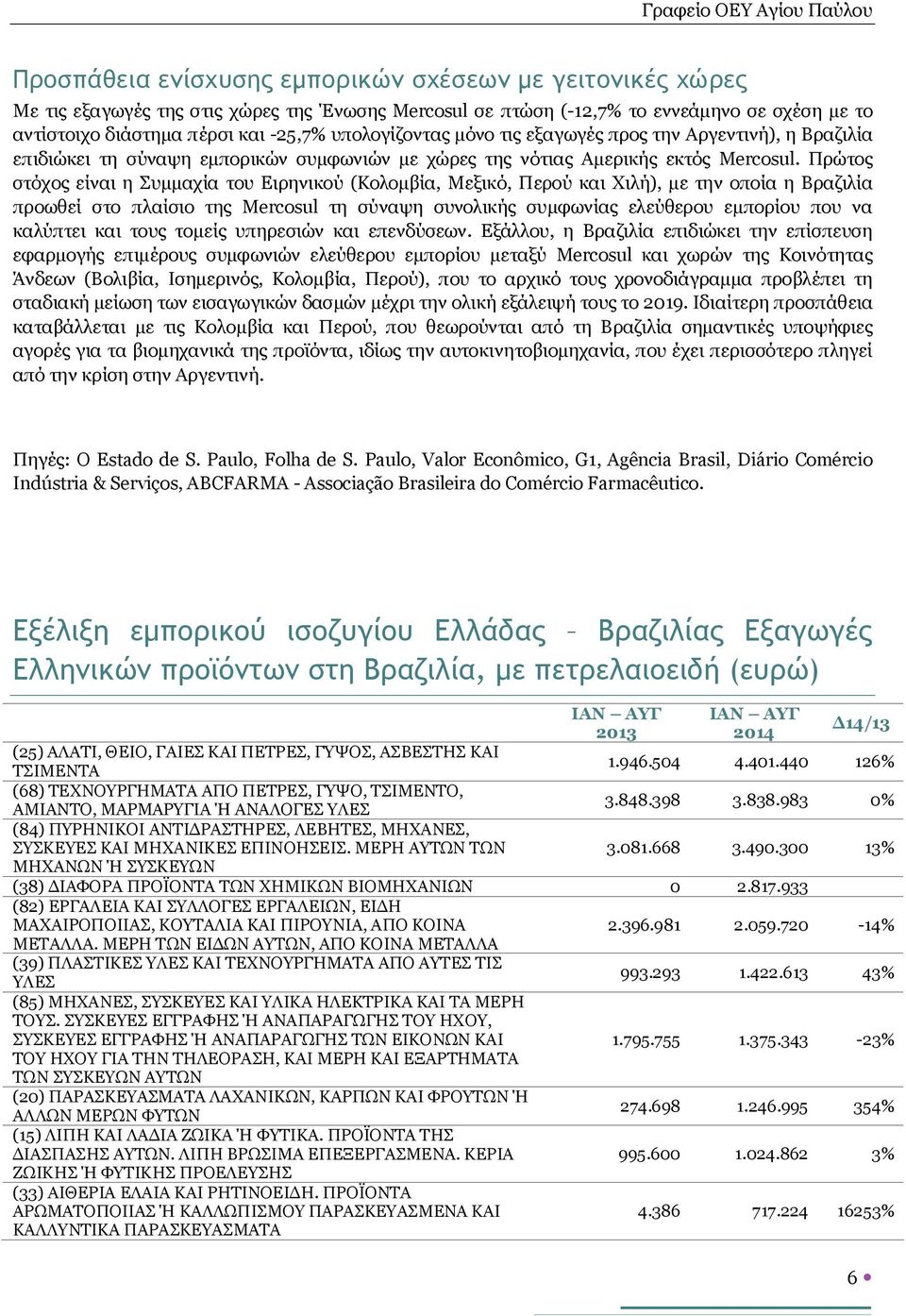 Πρώτος στόχος είναι η Συμμαχία του Ειρηνικού (Κολομβία, Μεξικό, Περού και Χιλή), με την οποία η Βραζιλία προωθεί στο πλαίσιο της Mercosul τη σύναψη συνολικής συμφωνίας ελεύθερου εμπορίου που να