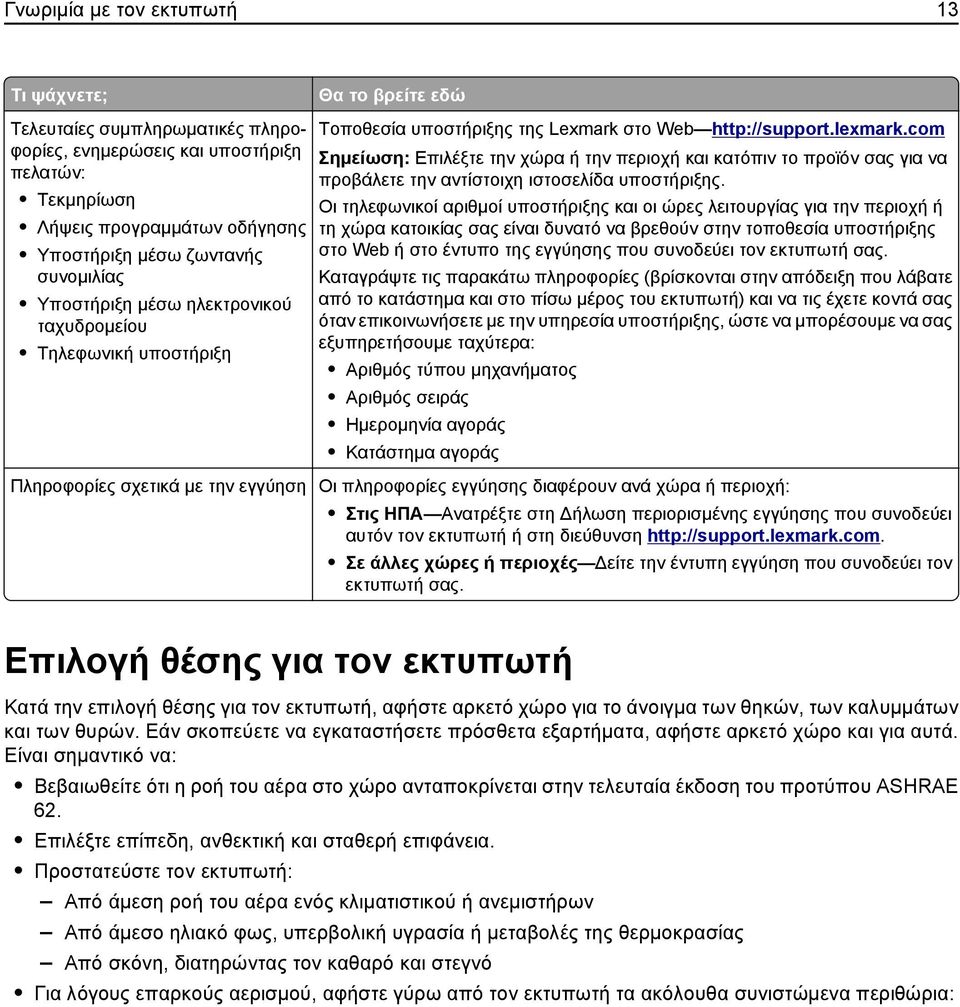 com Σημείωση: Επιλέξτε την χώρα ή την περιοχή και κατόπιν το προϊόν σας για να προβάλετε την αντίστοιχη ιστοσελίδα υποστήριξης.