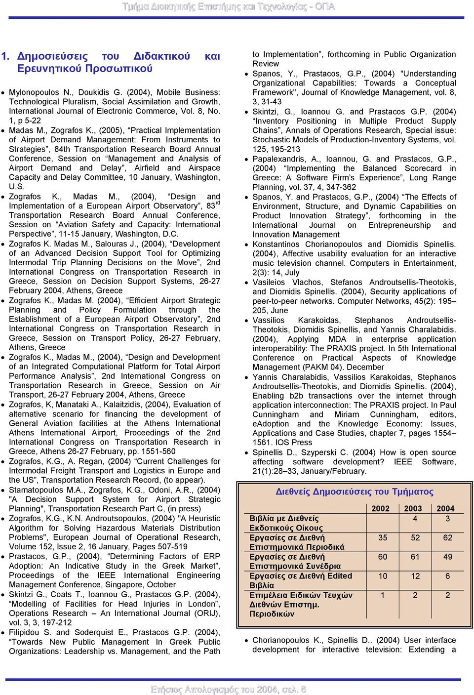 , (2005), Practical Implementation of Airport Demand Management: From Instruments to Strategies, 84th Transportation Research Board Annual Conference, Session on Management and Analysis of Airport