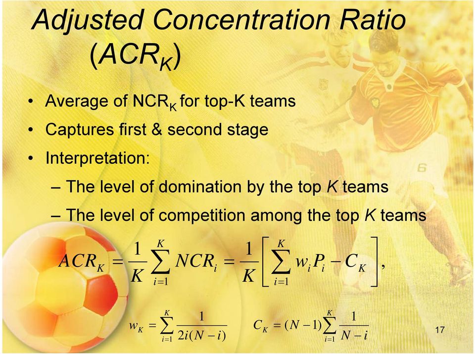 of domination by the top teams The level of competition among