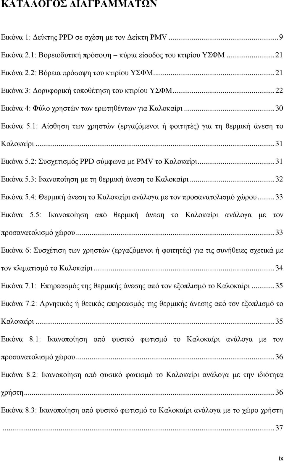 1: Αίζζεζε ησλ ρξεζηψλ (εξγαδφκελνη ή θνηηεηέο) γηα ηε ζεξκηθή άλεζε ην Καινθαίξη... 31 Δηθφλα 5.2: πζρεηηζκφο PPD ζχκθσλα κε PMV ην Καινθαίξη... 31 Δηθφλα 5.3: Ηθαλνπνίεζε κε ηε ζεξκηθή άλεζε ην Καινθαίξη.