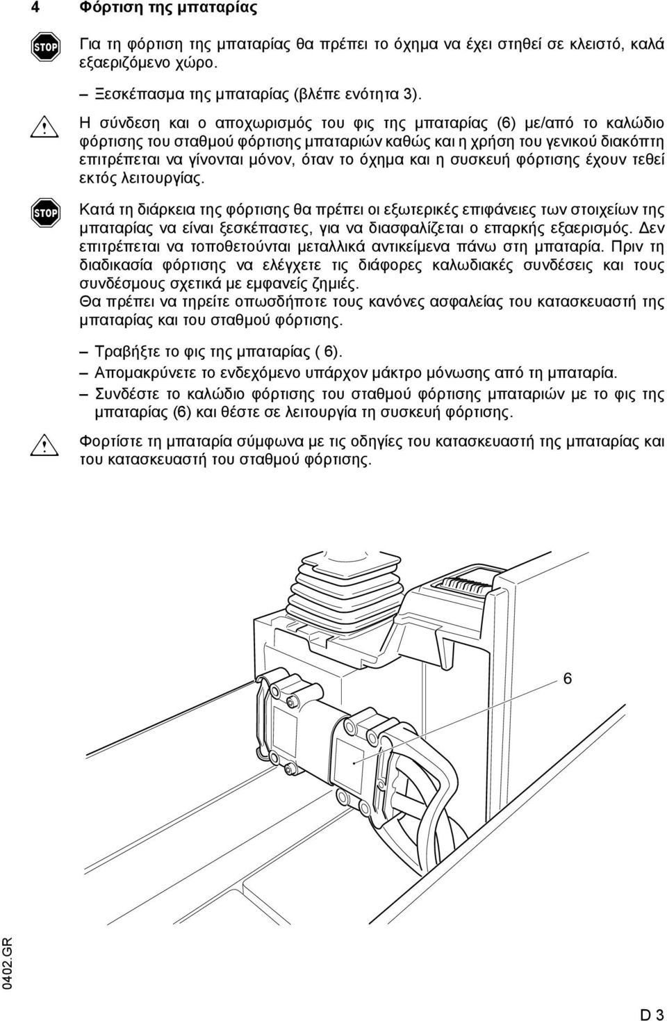 η συσκευή φόρτισης έχουν τεθεί εκτός λειτουργίας.