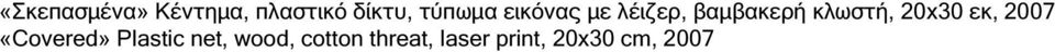 κλωστή, 20x30 εκ, 2007 «Covered» Plastic
