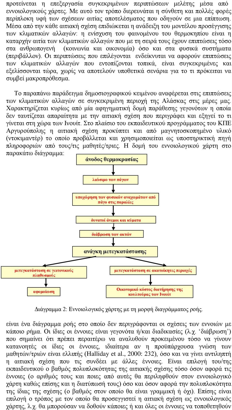 Μέζα απφ ηελ θάζε αηηηαθή ζρέζε επηδηψθεηαη ε αλάδεημε ηνπ κνληέινπ πξνζέγγηζεο ησλ θιηκαηηθψλ αιιαγψλ: ε ελίζρπζε ηνπ θαηλνκέλνπ ηνπ ζεξκνθεπίνπ είλαη ε θαηαξρήλ αηηία ησλ θιηκαηηθψλ αιιαγψλ πνπ κε