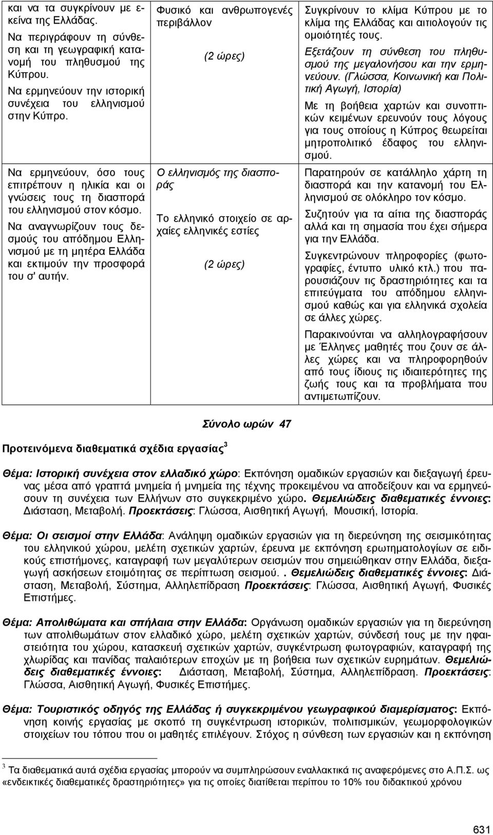 Να αναγνωρίζουν τους δεσµούς του απόδηµου Ελληνισµού µε τη µητέρα Ελλάδα και εκτιµούν την προσφορά του σ' αυτήν.