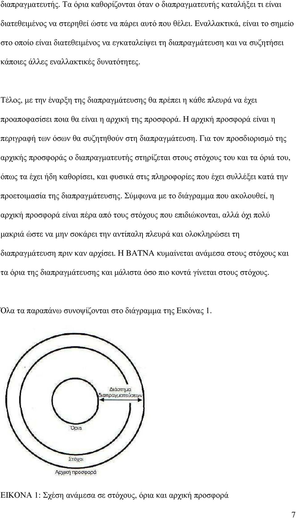 Τέλος, µε την έναρξη της διαπραγµάτευσης θα πρέπει η κάθε πλευρά να έχει προαποφασίσει ποια θα είναι η αρχική της προσφορά.