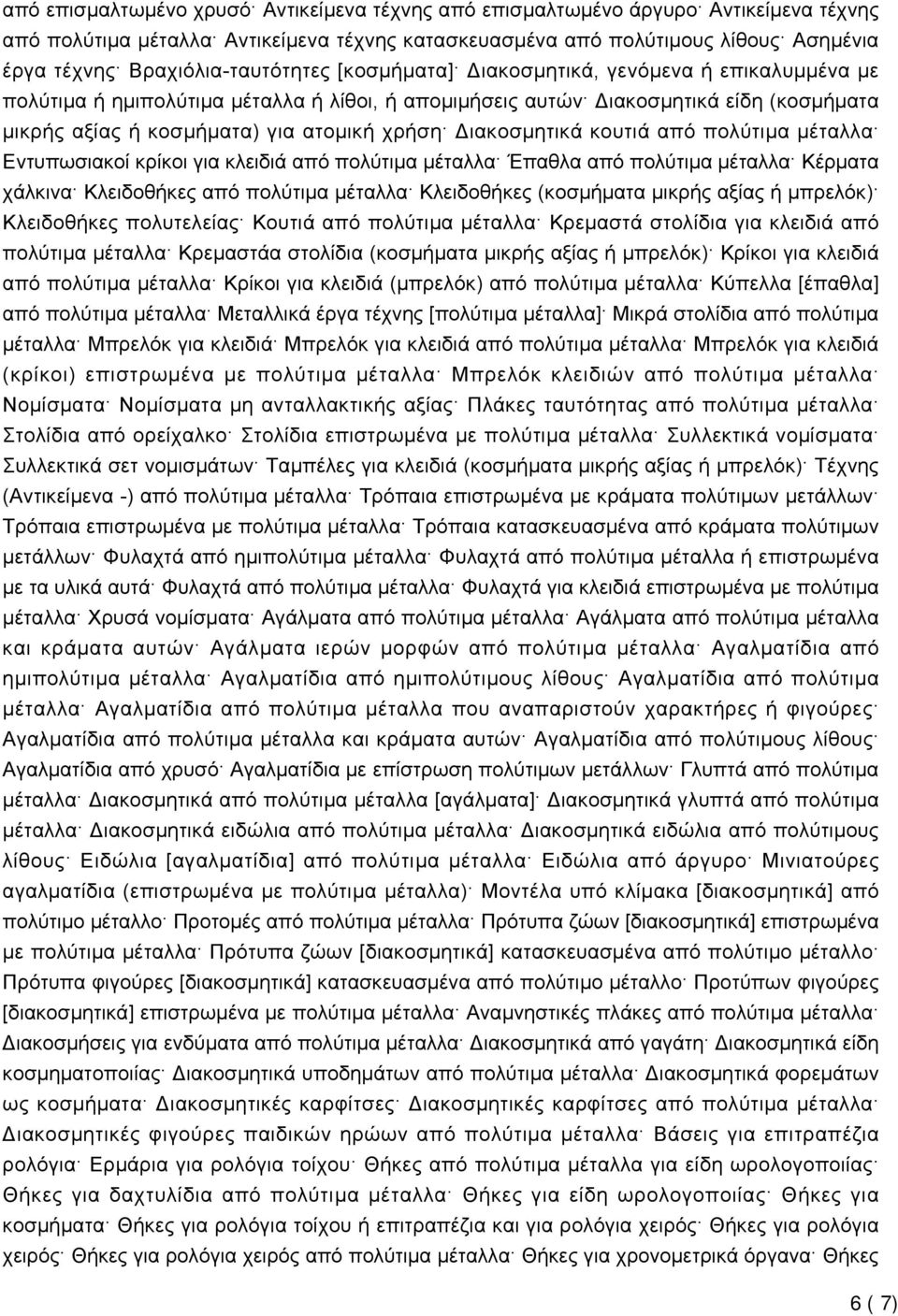 ατομική χρήση Διακοσμητικά κουτιά από πολύτιμα μέταλλα Εντυπωσιακοί κρίκοι για κλειδιά από πολύτιμα μέταλλα Έπαθλα από πολύτιμα μέταλλα Κέρματα χάλκινα Κλειδοθήκες από πολύτιμα μέταλλα Κλειδοθήκες