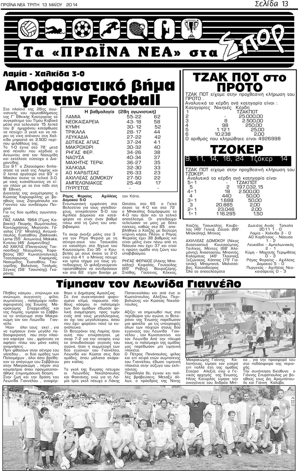 Το 1-0 έγινε στο 78 μετά από πέναλτι που κέρδισε ο Αντωνίου από τον Ναουμίδη και εκτέλεσε εύστοχα ο Διαμαντίδης.