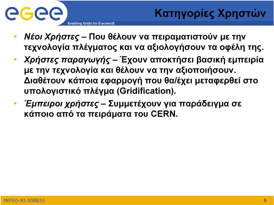 Χρήστες παραγωγής Έχουν αποκτήσει βασική εμπειρία με την τεχνολογία και θέλουν να την