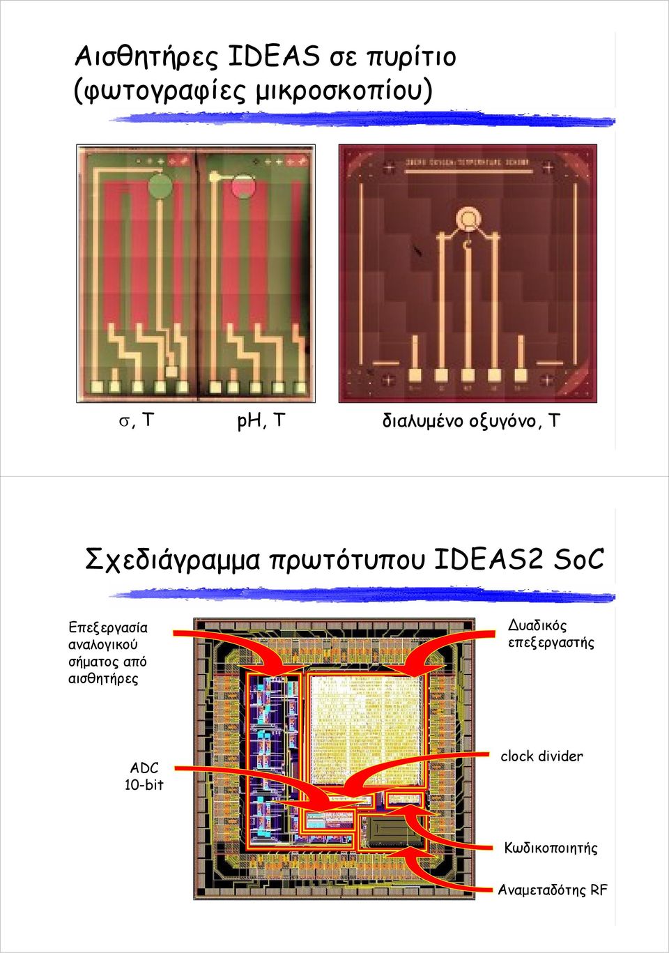 SoC Επεξεργασία αναλογικού σήματος από αισθητήρες υαδικός