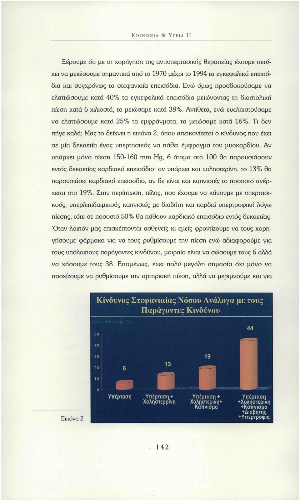 Αντίθετα, ενώ ευελπιστούσαμε να ελαττώσουμε κατά 25% τα εμφράγματα, τα μειώσαμε κατά 16%.