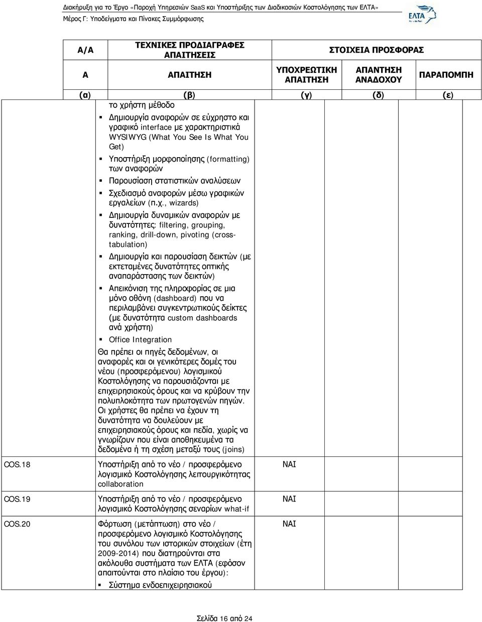 διασμό αναφορών μέσω γραφικών εργαλείων (π.χ.