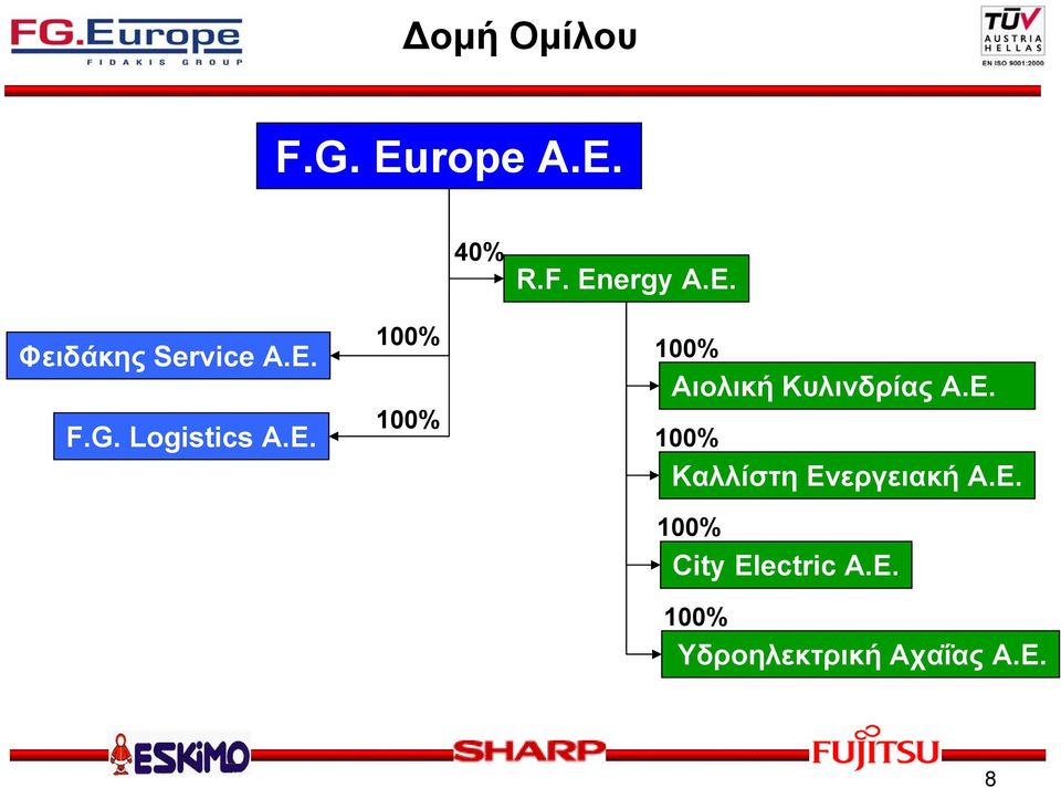 E. 100% Καλλίστη Ενεργειακή A.E. 100% City Electric A.