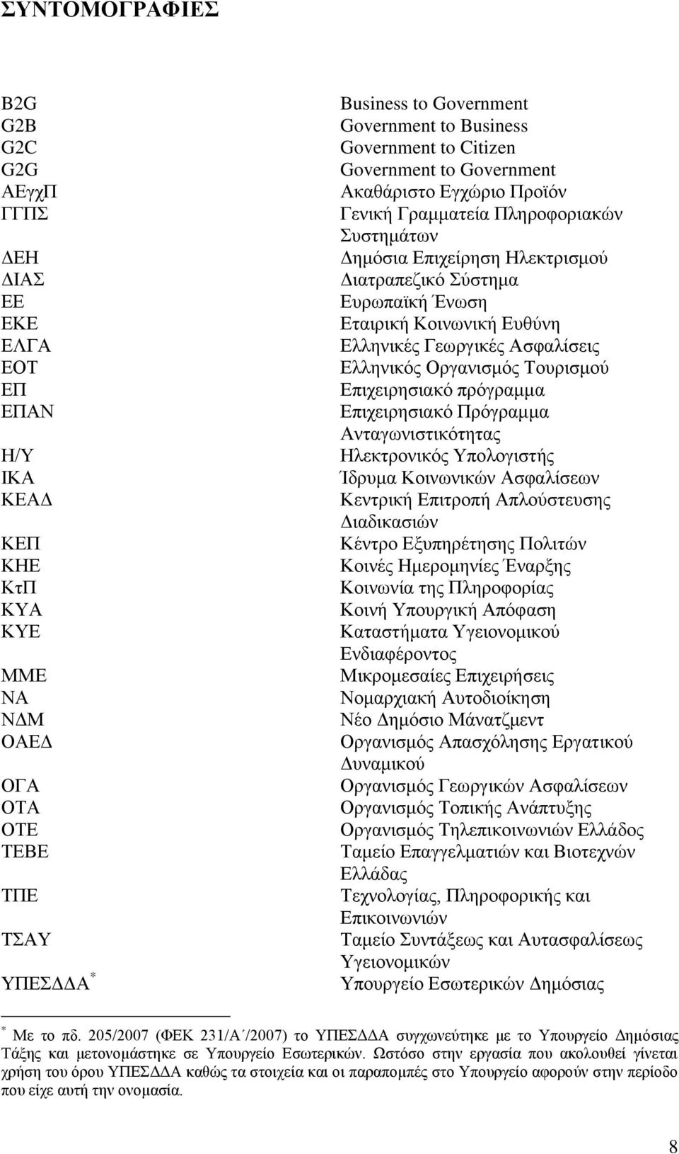 Κνηλσληθή Δπζχλε Διιεληθέο Γεσξγηθέο Αζθαιίζεηο Διιεληθφο Οξγαληζκφο Σνπξηζκνχ Δπηρεηξεζηαθφ πξφγξακκα Δπηρεηξεζηαθφ Πξφγξακκα Αληαγσληζηηθφηεηαο Ζιεθηξνληθφο Τπνινγηζηήο Ίδξπκα Κνηλσληθψλ Αζθαιίζεσλ