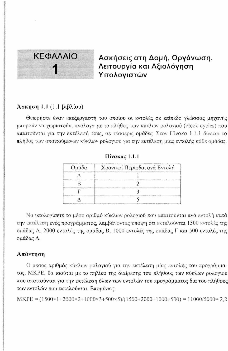 τους, σε τέσσερις ομάδες. Στον Πίνακα 1.