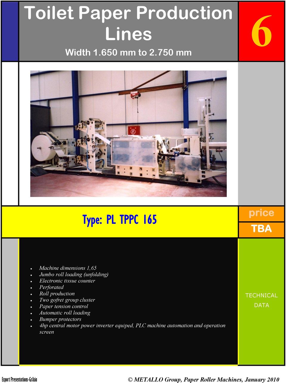 Electronic tissue counter Perforated Roll production Two gofret group cluster Paper