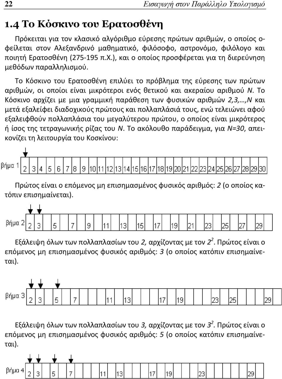 χ.), και ο οποίος προσφέρεται για τη διερεύνηση μεθόδων παραλληλισμού.