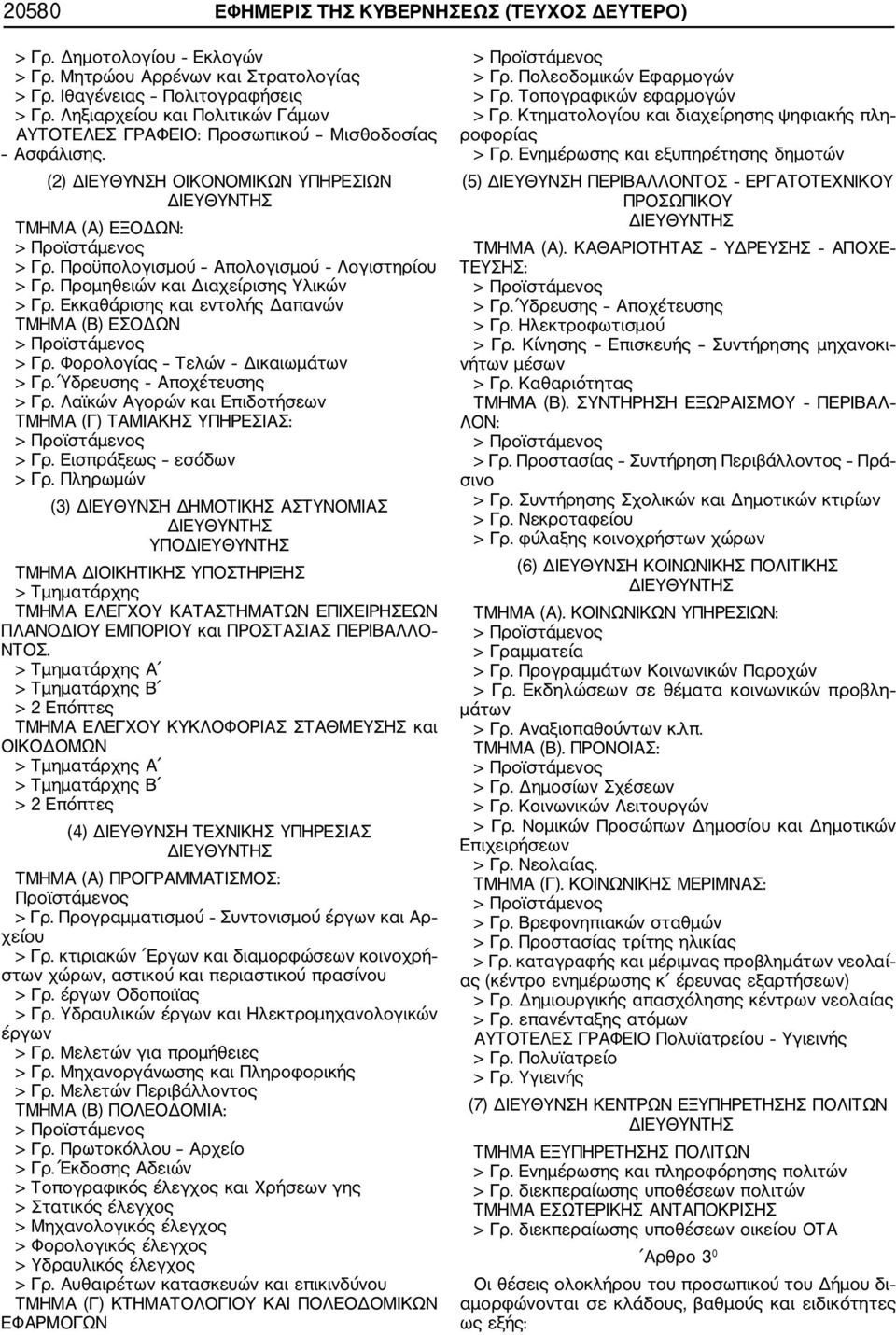 Προμηθειών και Διαχείρισης Υλικών > Γρ. Εκκαθάρισης και εντολής Δαπανών ΤΜΗΜΑ (Β) ΕΣΟΔΩΝ > Γρ. Φορολογίας Τελών Δικαιωμάτων > Γρ. Ύδρευσης Αποχέτευσης > Γρ.