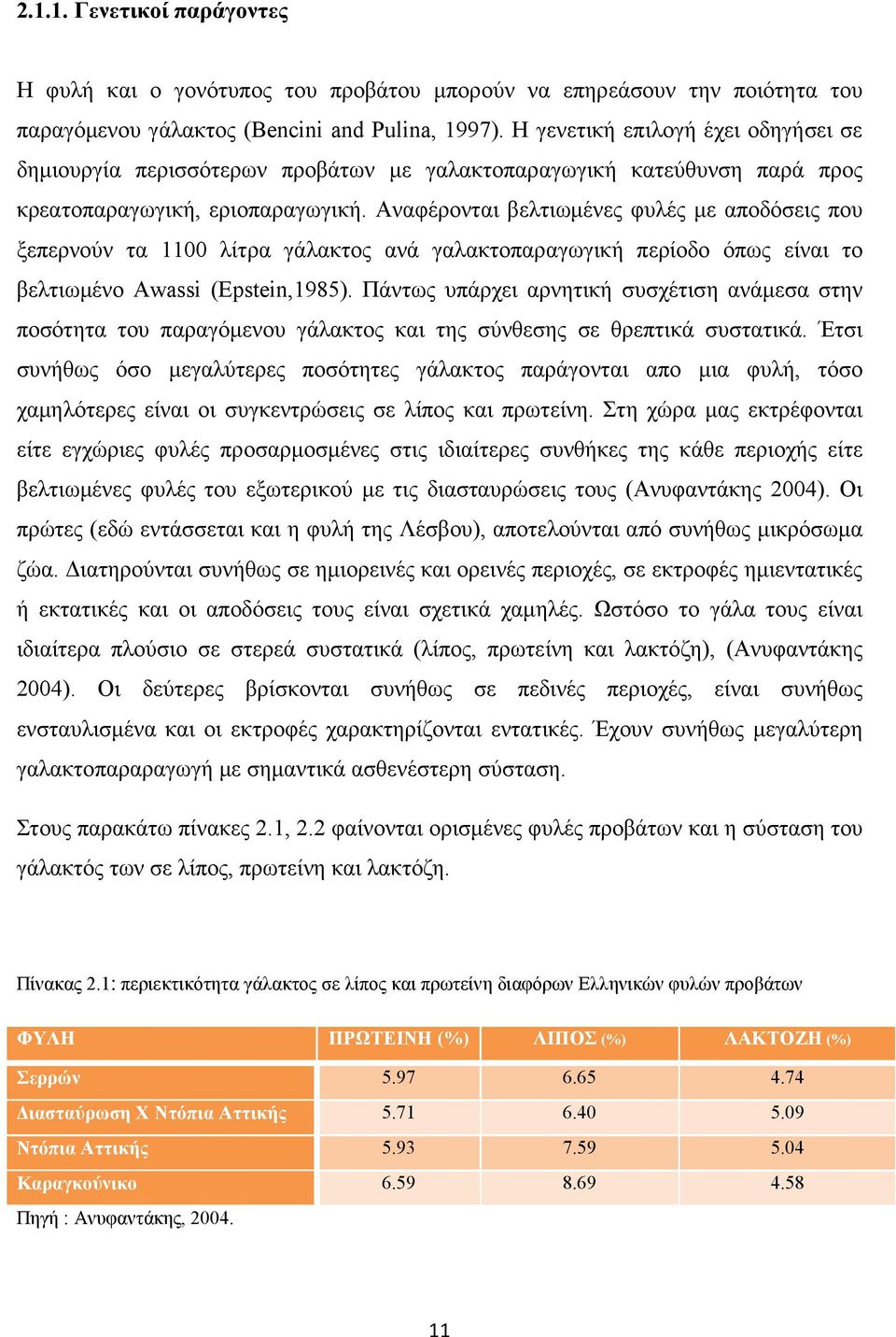 Αναφέρονται βελτιωµένες φυλές µε αποδόσεις που ξεπερνούν τα 1100 λίτρα γάλακτος ανά γαλακτοπαραγωγική περίοδο όπως είναι το βελτιωµένο Awassi (Epstein,1985).