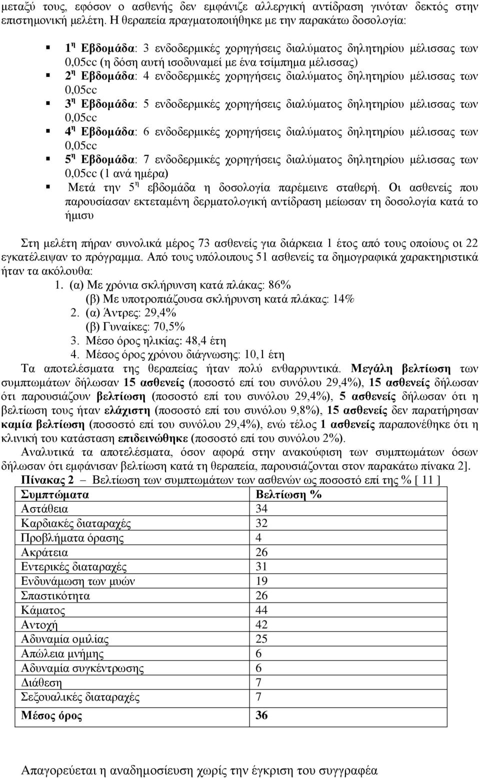 ελδνδεξκηθέο ρνξεγήζεηο δηαιχκαηνο δειεηεξίνπ κέιηζζαο ησλ 3 ε Δβδοκάδα: 5 ελδνδεξκηθέο ρνξεγήζεηο δηαιχκαηνο δειεηεξίνπ κέιηζζαο ησλ 4 ε Δβδοκάδα: 6 ελδνδεξκηθέο ρνξεγήζεηο δηαιχκαηνο δειεηεξίνπ