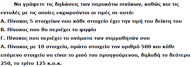 α. Να σχεδι άσετε στο γραπτό σας το ισοδύναμο τμήμα αλγορίθμου. β. Να ξαναγράψετε το τμήμα αυτό στο γραπτό σας, χρησιμοπο ιώντας την εντολή Για αντί της εντολής Μέ χρις_ότου.