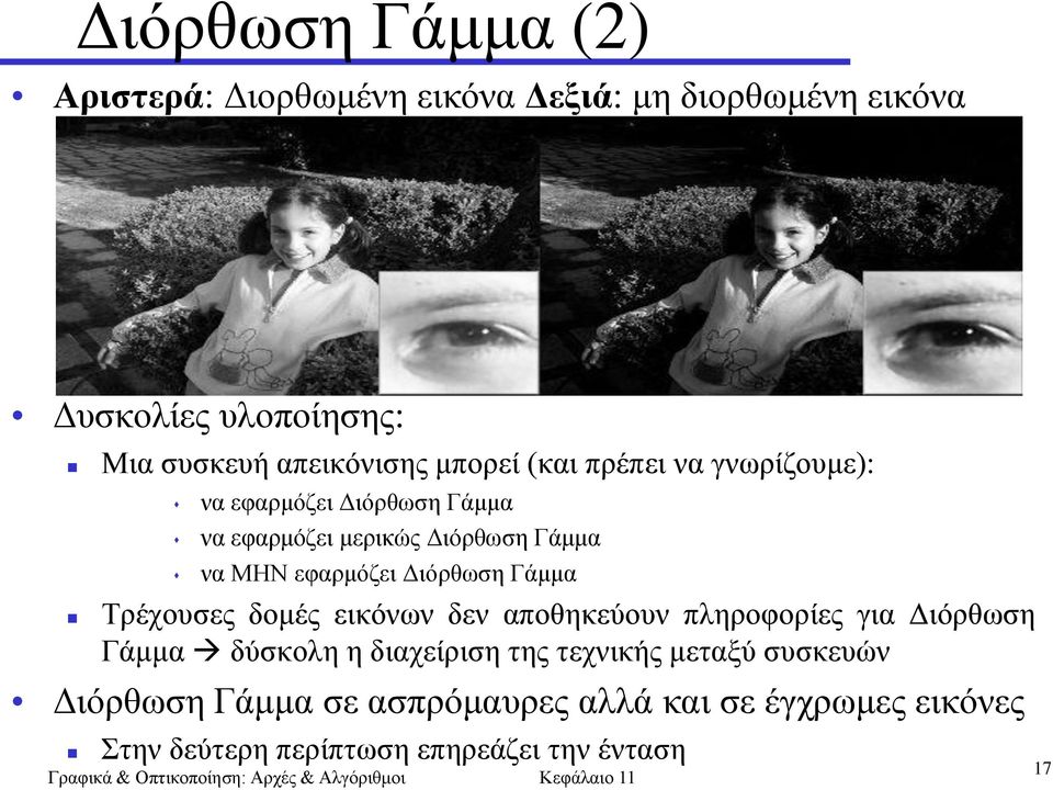 εθαξκόδεη Γηόξζσζε Γάκκα Τξέρνπζεο δνκέο εηθόλσλ δελ απνζεθεύνπλ πιεξνθνξίεο γηα Γηόξζσζε Γάκκα δύζθνιε ε δηαρείξηζε