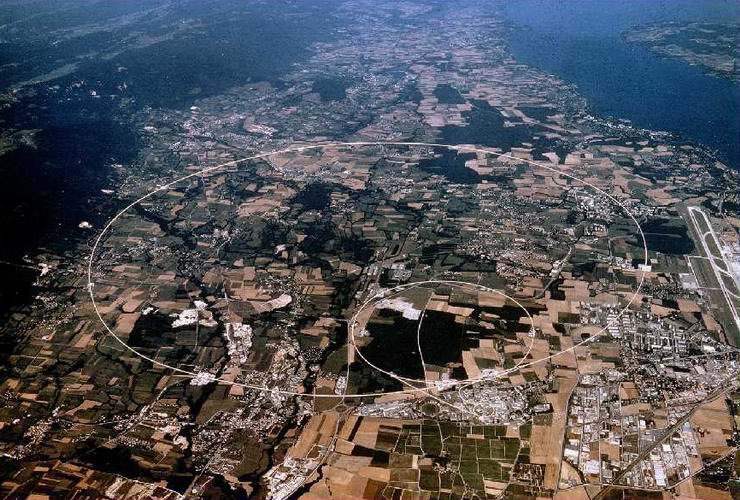 Σχήμα 1.2: Αεροφωτογραφία των εγκαταστάσεων στο CERN 1.