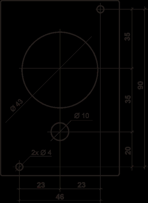 Technická príloha Montážne rozmery modulu DAUG Modul DAUG umiestnený v kabíne výťahu sa štandardne montuje na vnútornú stranu