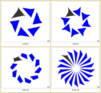 Μαθηματικά_ Ε Δημοτικού 117 κέντρο συμμετρίας σε διάφορους καμβάδες (απλές περιστροφές 90 ο, 180 ο ). Γ17. Αναγνωρίζουν και περιγράφουν μεγεθύνσεις και σμικρύνσεις δισδιάστατων σχημάτων. γειτονιάς κ.