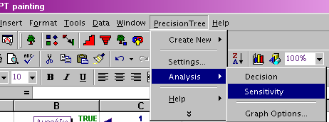 Λύση Optimum Path Ανάλυση Ευαισθησίας Επιλέγω Precision Tree, Analysis