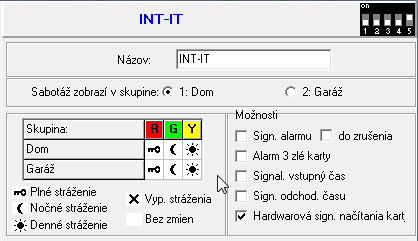 SATEL VERSA 59 ovládaný diaľkovo alebo ručne; ovlád. rôzne elektrický obvod môže byť ovládaný diaľkovo alebo ručne, ale diaľkové ovládanie je možné ručne zablokovať). Stlačiť kláves. 7.